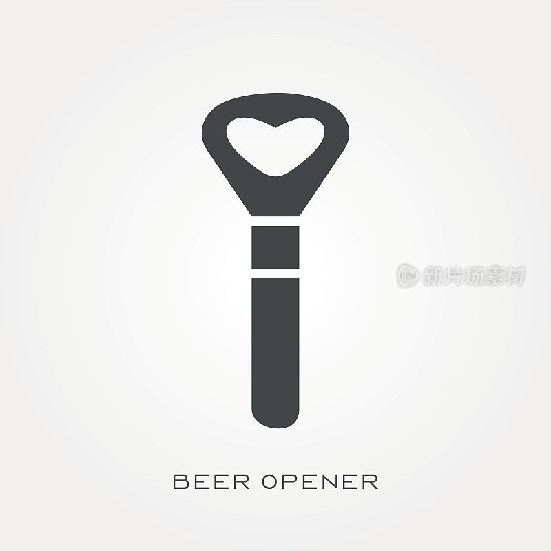 Silhouette icon beer opener
